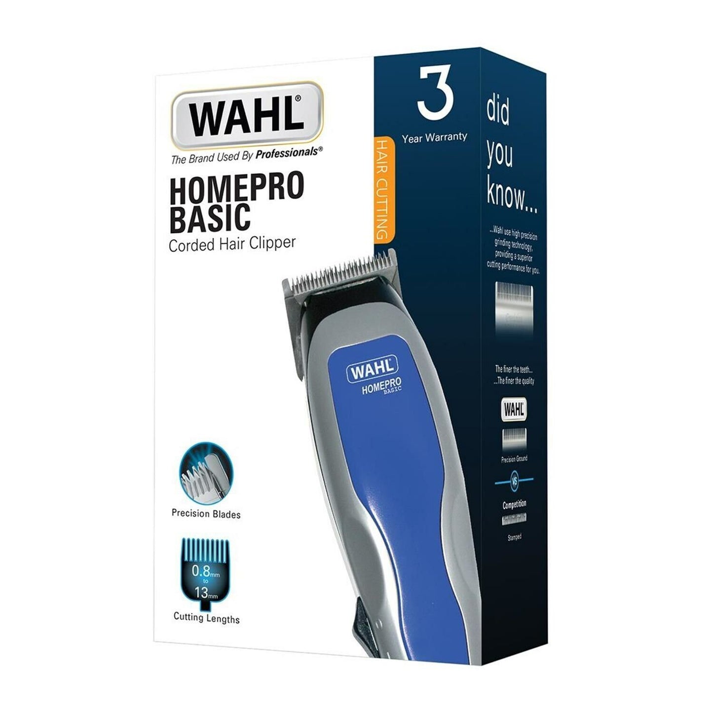 Wahl Mens Homepro Basic Corded Hair Clipper Trimmer Grooming Set 9155-217