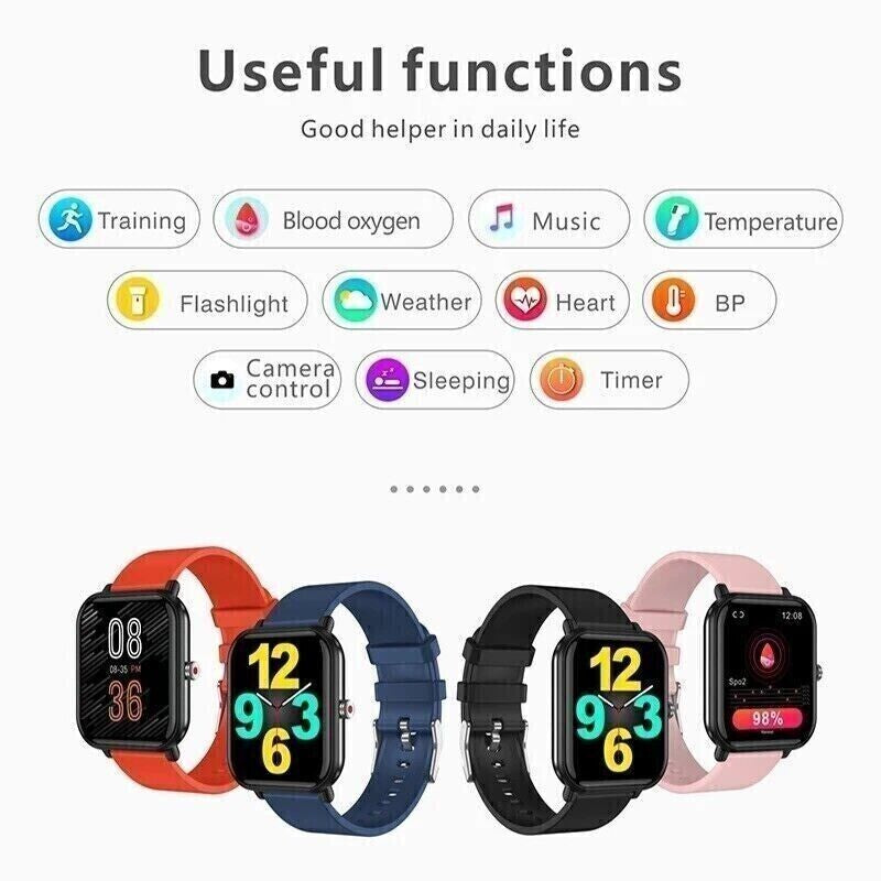 2024 Smart Watch for Men/Women Waterproof Smartwatch Bluetooth Iphone Samsung UK