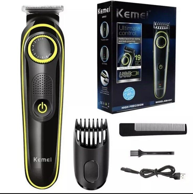 Kemei KM-691 Adjustable Beard Hair Trimmer Grooming for Men Rechargeable NEW