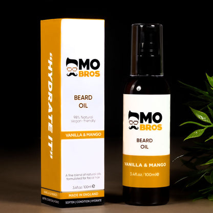 Beard Oil 100Ml | Stronger, Fuller, Thicker, Tamed Beards | Vanilla & Mango