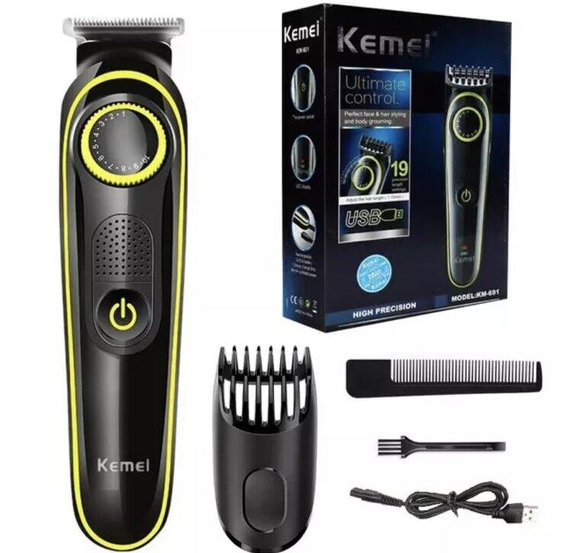 Kemei KM-691 Adjustable Beard Hair Trimmer Grooming for Men Rechargeable NEW