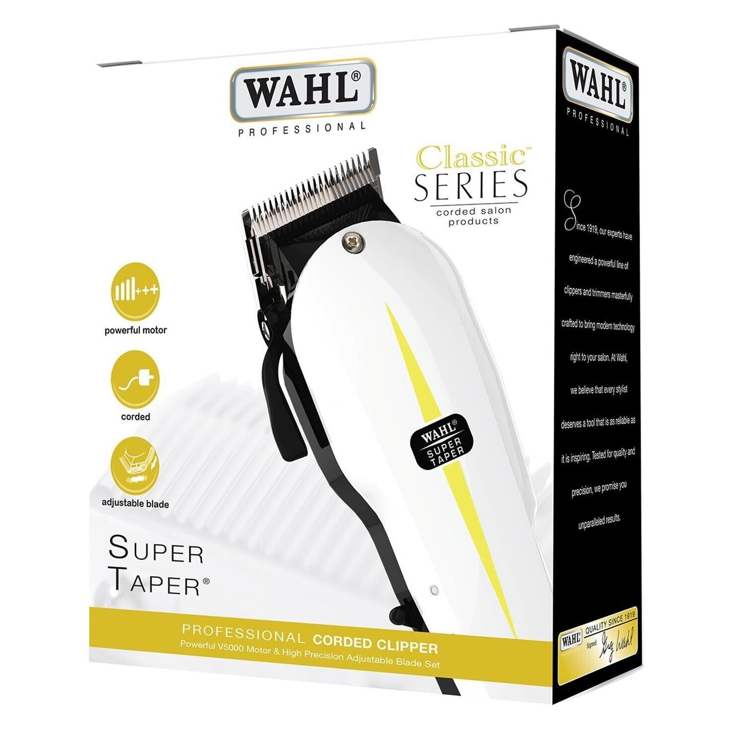 Wahl Professional Corded Super Taper Hair Clipper with Adjustable Taper Lever