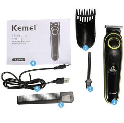 Kemei KM-691 Adjustable Beard Hair Trimmer Grooming for Men Rechargeable NEW