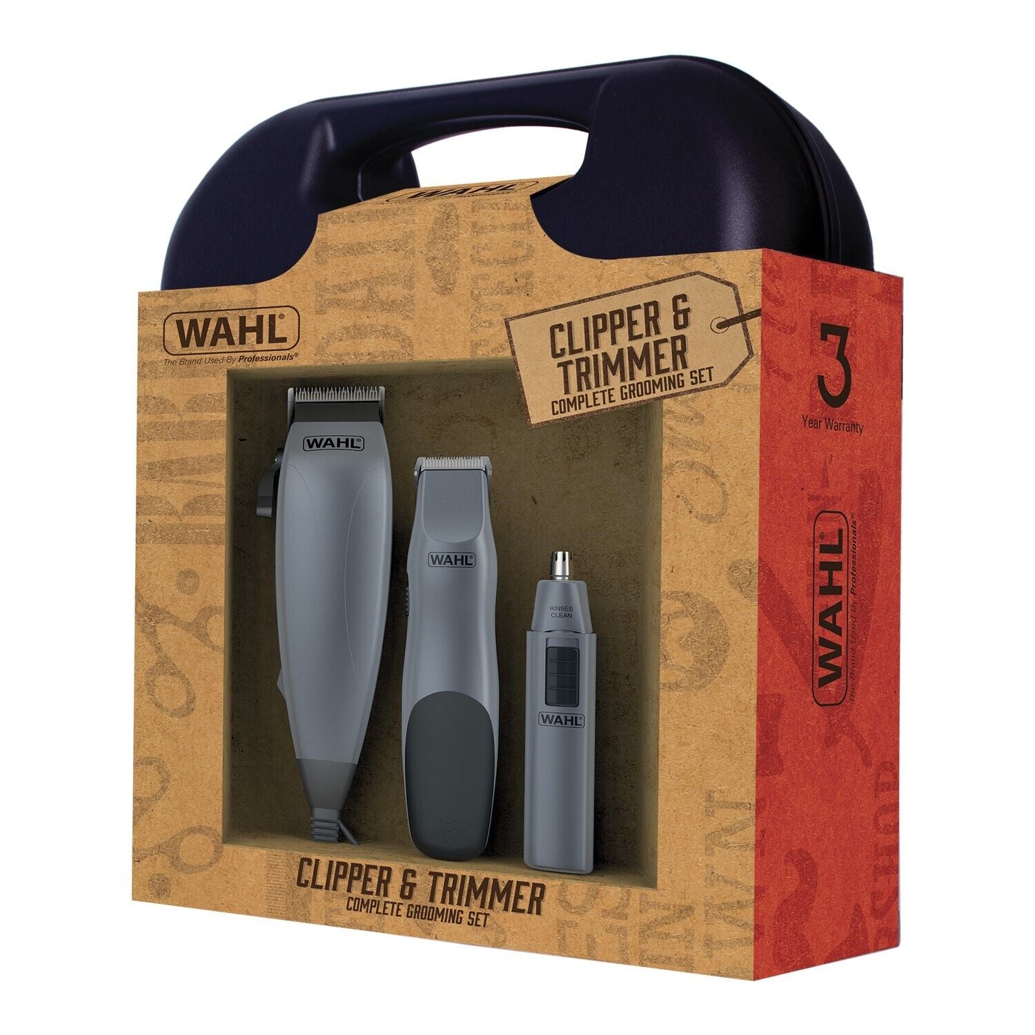 Wahl Corded Hair Clipper & Cordless Trimmer Complete Grooming Gift Set