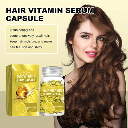 30 Hair Vitamin Serum Capsules - Infused with Keratin