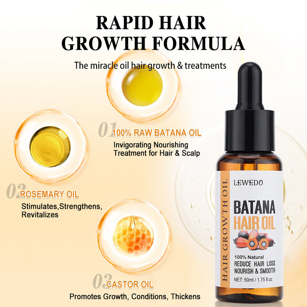 Natural 100% Batana Oil for Hair Growth Hair Loss Treatment Men&Women Hair Care