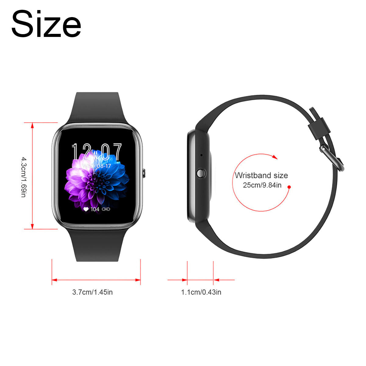 Smart Watch Fitness Tracker Heart Rate Men / Women Sport Watches for Ios Android