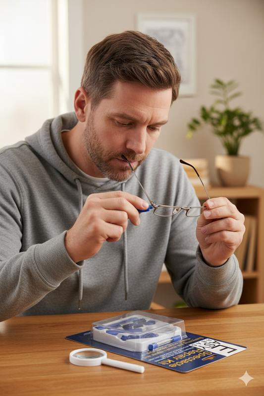 Easy Read Kit Spectacle Repair Kit | Glasses Fixing Set with Screws.