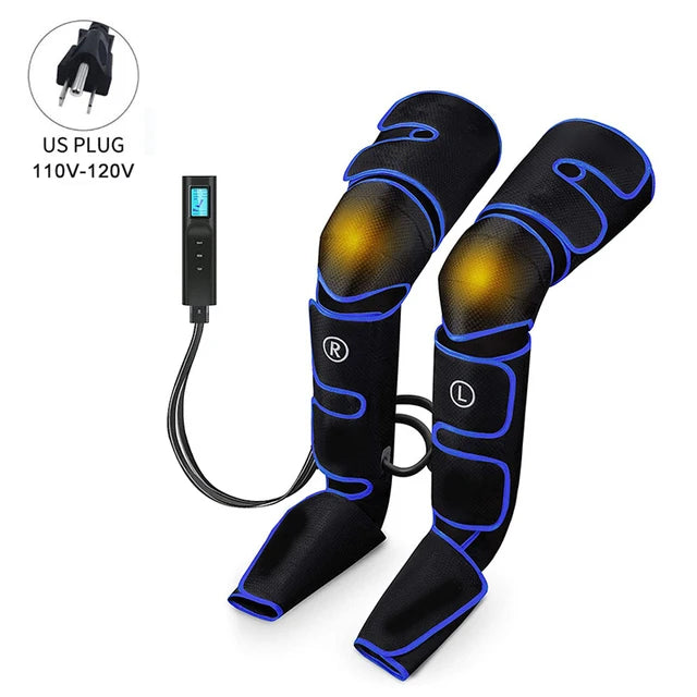 Electric Leg Muscle Relaxer 6 Modes Air Compression Recovery Boot Lymph Release Relieve Foot Fatigue Heating Leg Massager