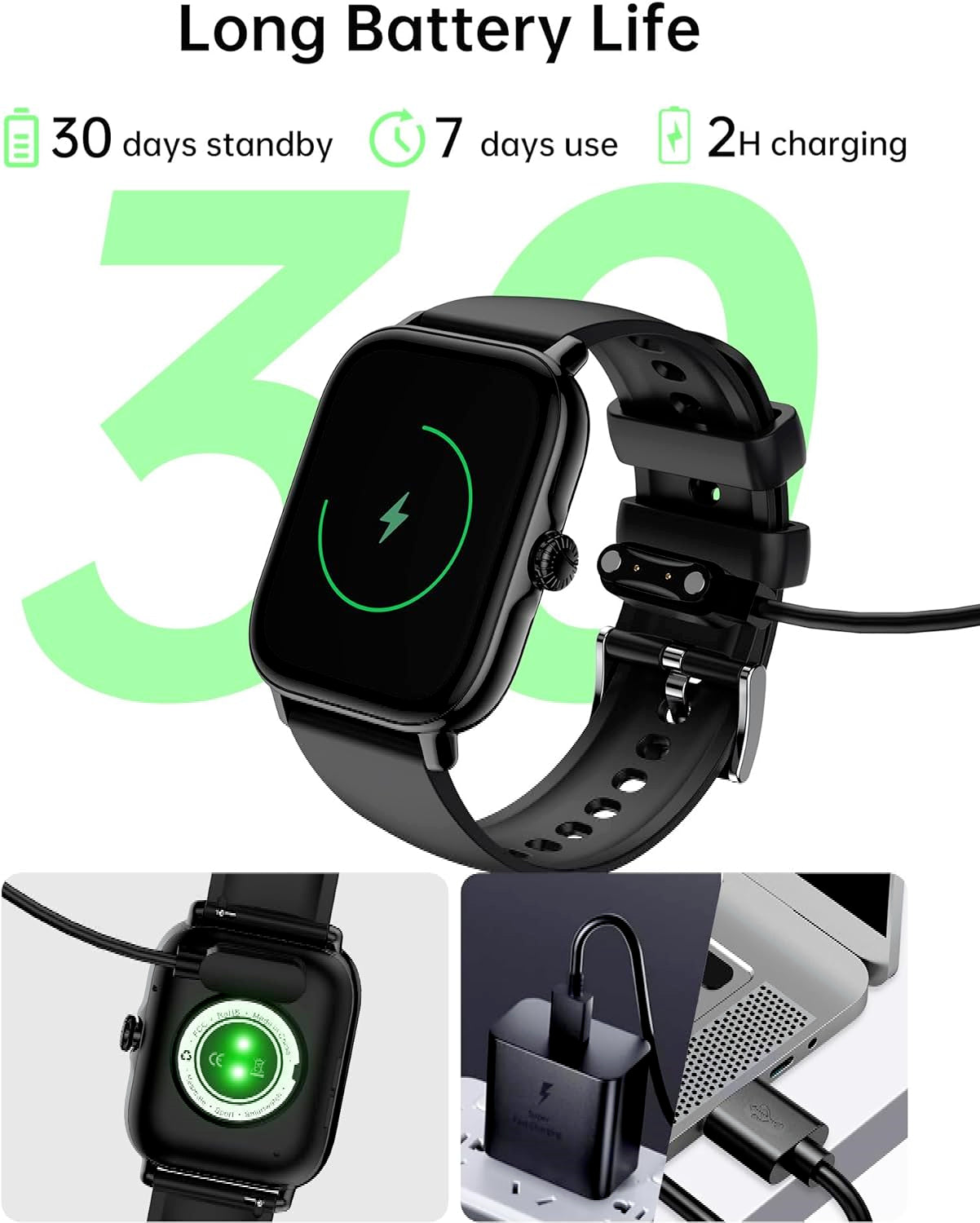 Smart Watch Men Women Fitness Tracker Blood Pressure Heart Rate Sport Watches UK