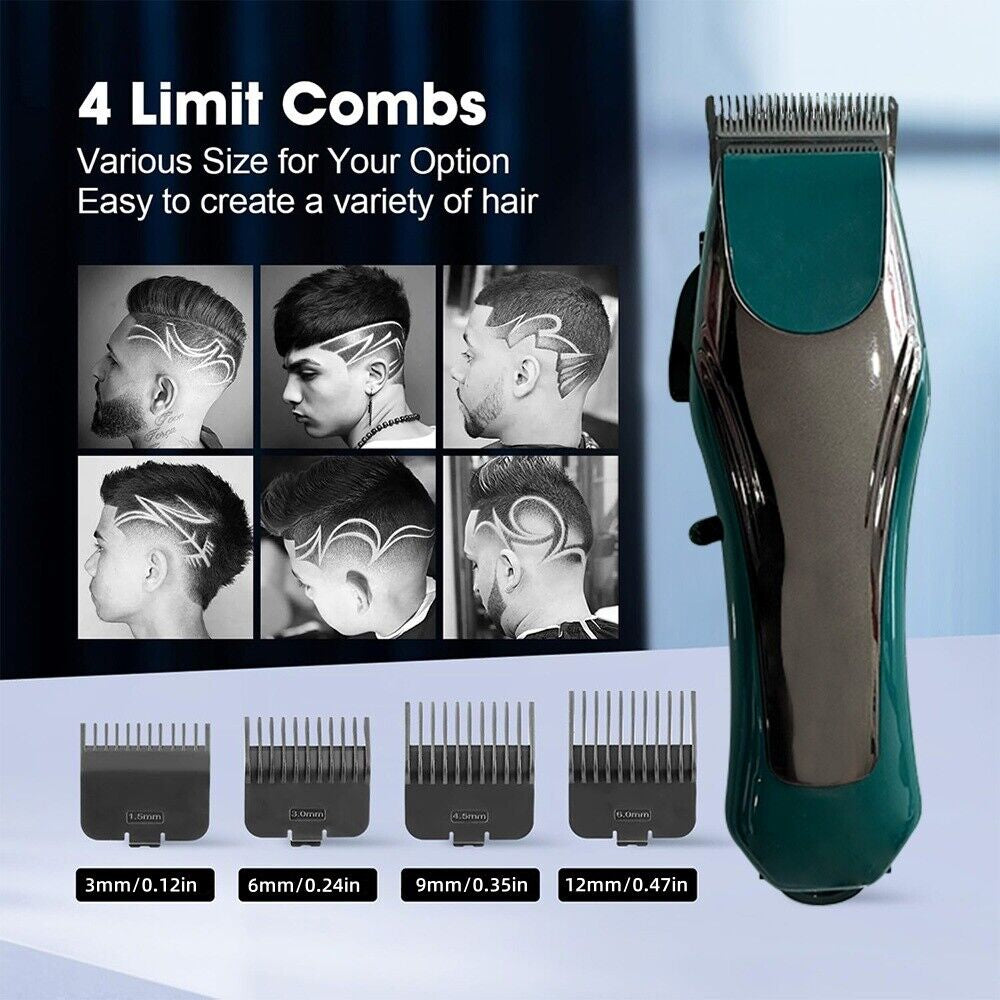 Professional Men Hair Clipper Trimmer Machine Cordless Cut Beard Electric Shaver