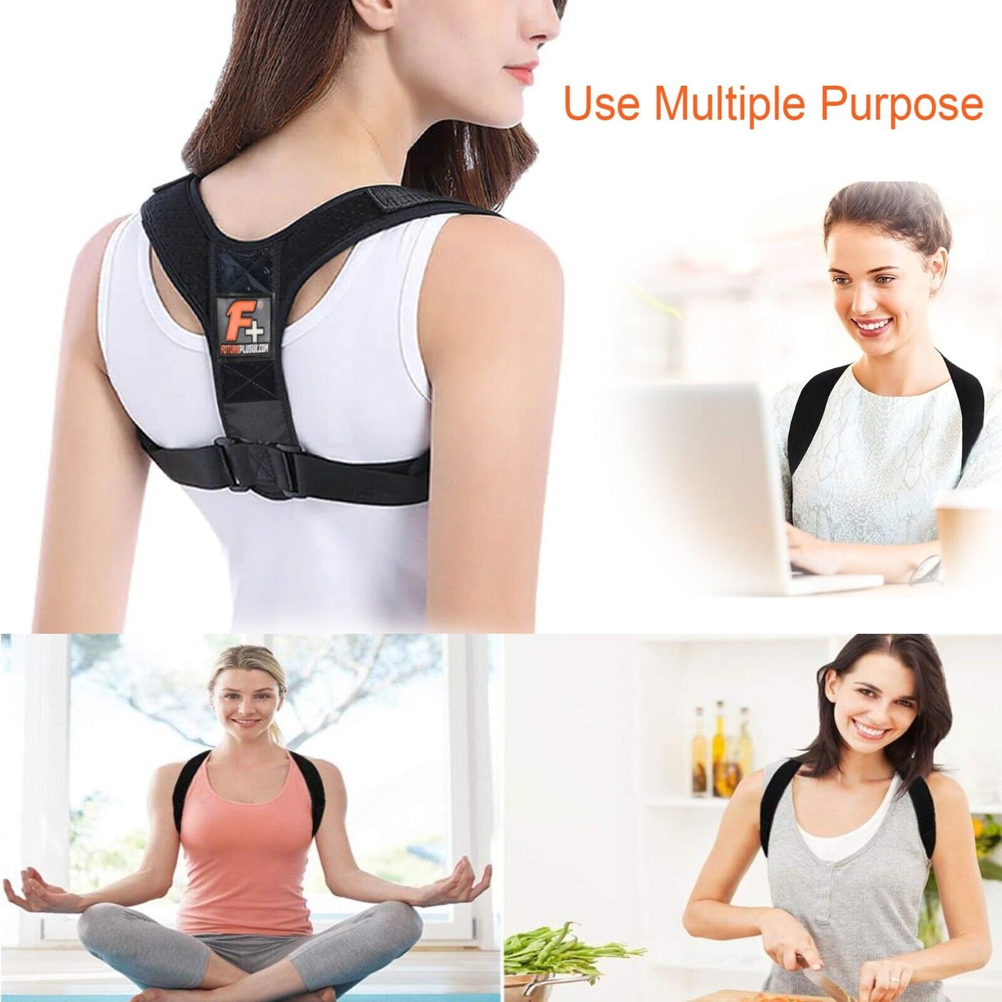 Posture Corrector Back Support Lumbar Shoulder Body Brace Wellness Support Belts