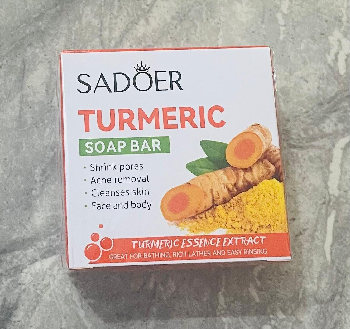 Turmeric Soap Bar Skincare Acne Removal Pore Cleaner Smooth Skin Nourishing New