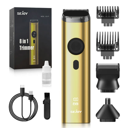 SEJOY Professional Electric Beard Trimmer Men Hair Clipper Razor Grooming Kit