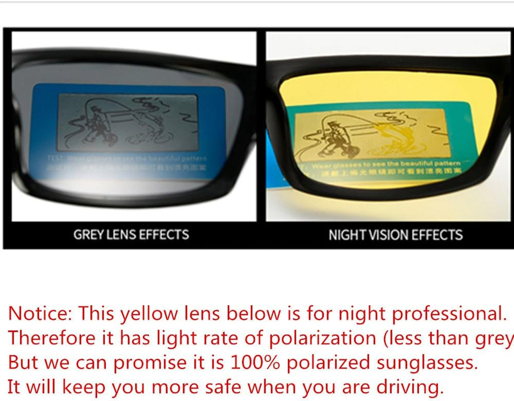 Night Driving Glasses for Men Women anti Glare Night Vision Glasses with Yellow Lens Ultralight for Driving Fishing Outdoor Sports