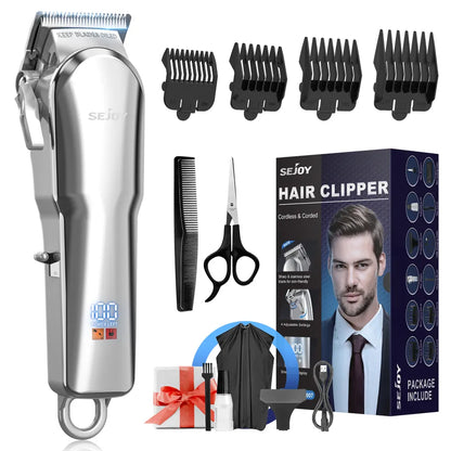 Professional Hair Clippers Electric Trimmers Cutting Cordless Beard Shaver