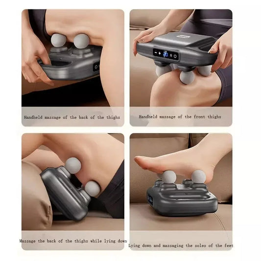 4-Head Handheld Deep Tissue Electric Massager – Full Body Pain & Muscle Relief